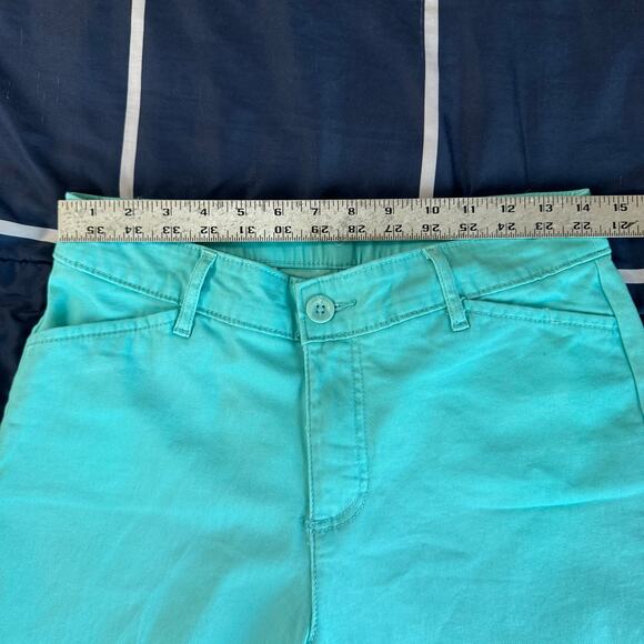 St. John’s Bay Turquoise Capri Pants Women’s Size 10 100% Cotton - Picture 3 of 7